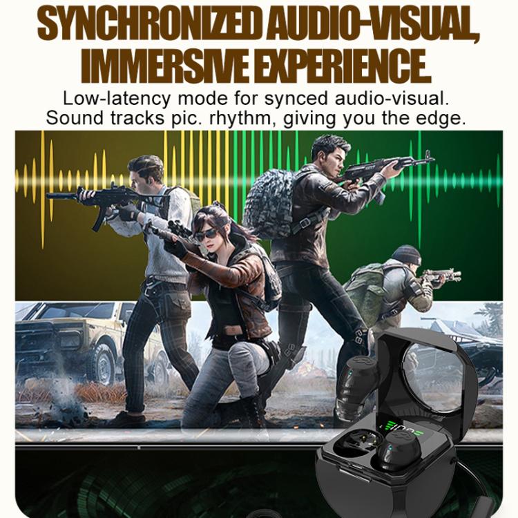 Smart ENC Noise Reduction Mini Bluetooth Earphones With Charging Compartment(Black) - Bluetooth Earphone by buy2fix | Online Shopping UK | buy2fix