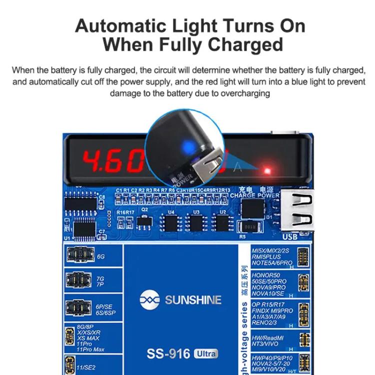 SUNSHINE SS-916 Ultra Charging Activation Fixture 5-9V Adaptive Voltage Support iPhone 16 Series and Android Models - Test Tools by SUNSHINE | Online Shopping UK | buy2fix