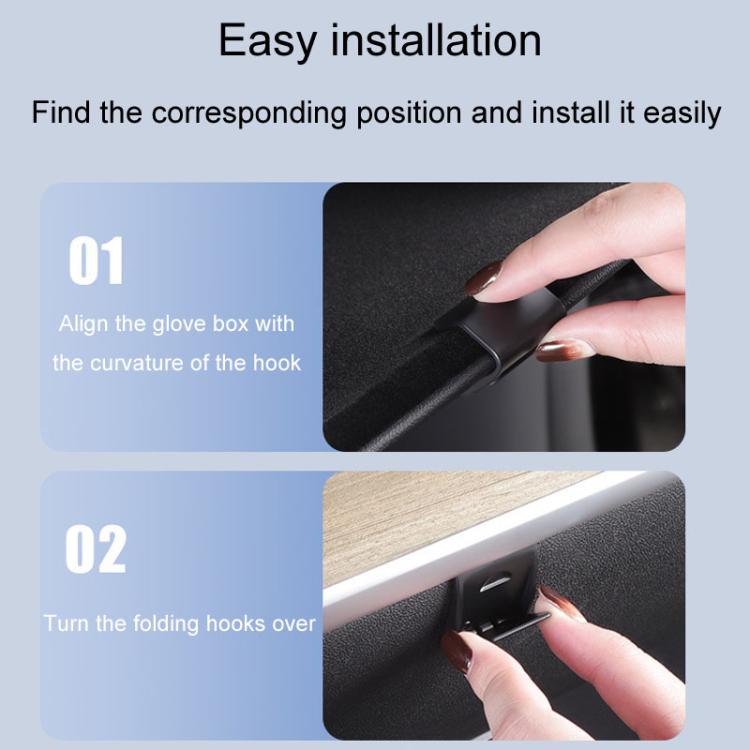 For Tesla New Model 3 / Y Car Passenger Glove Box Hidden Hook(Black) - Auto Fastener & Clips by buy2fix | Online Shopping UK | buy2fix
