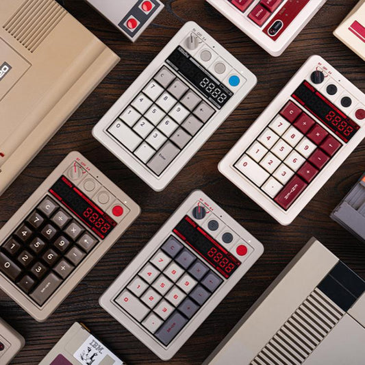 8BitDo Retro18 Tri-mode Connection Computer Mechanical Numeric Keyboard Counter 2 In 1(Gray N Version) - Mini Keyboard by 8BitDo | Online Shopping UK | buy2fix