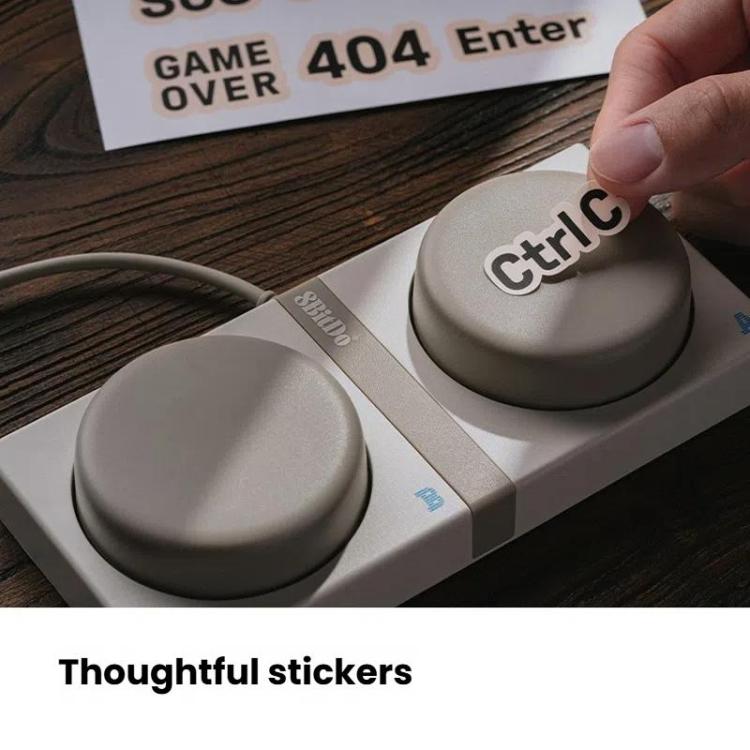 8BitDo Retro87 M Mechanical Keyboard Vintage Wireless Bluetooth / 2.4G / Wired Triple Mode Connection Keyboard(Light Gray) - Wireless Keyboard by 8BitDo | Online Shopping UK | buy2fix