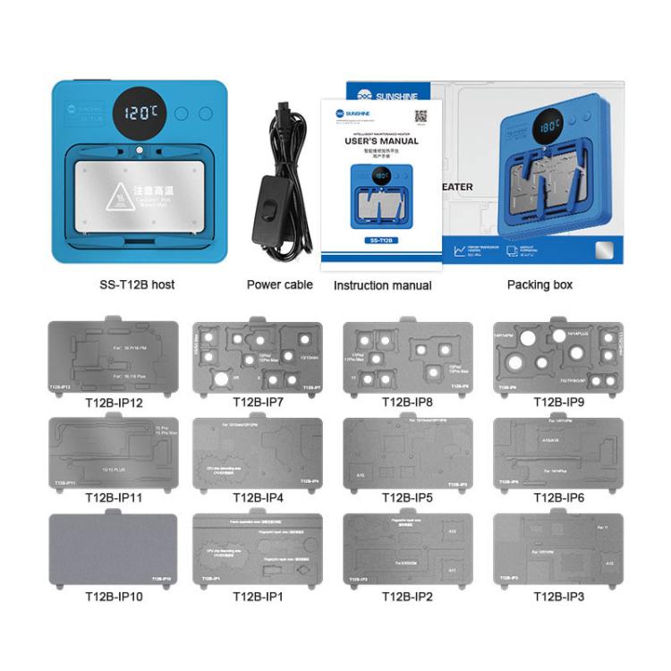 SUNSHINE SS-T12B 13 In 1 Mobile Phone Motherboard Smart Repair Heating Platform Kit Support IP7G-16PM/Android Universal - Repair Platform by SUNSHINE | Online Shopping UK | buy2fix