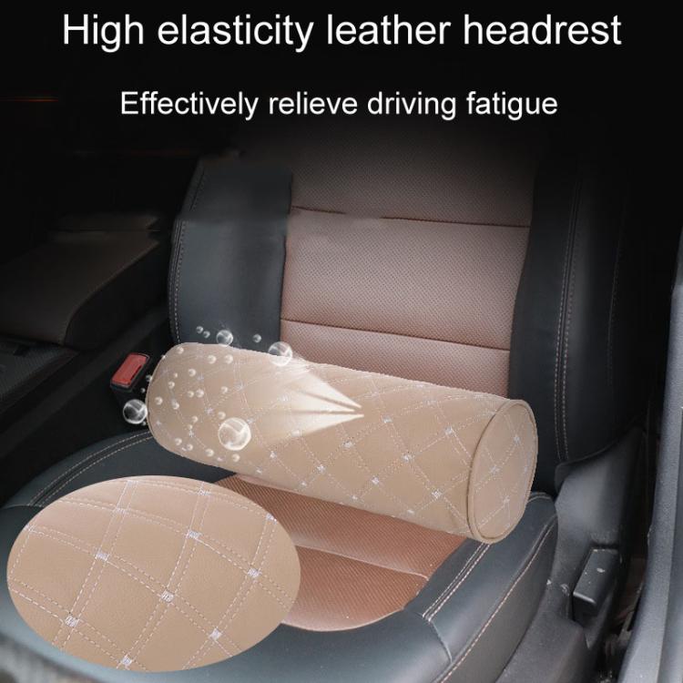 Cylinder Model Car Headrest Neck And Waist Protection Cushion(Beige) - Seat Accessories by buy2fix | Online Shopping UK | buy2fix