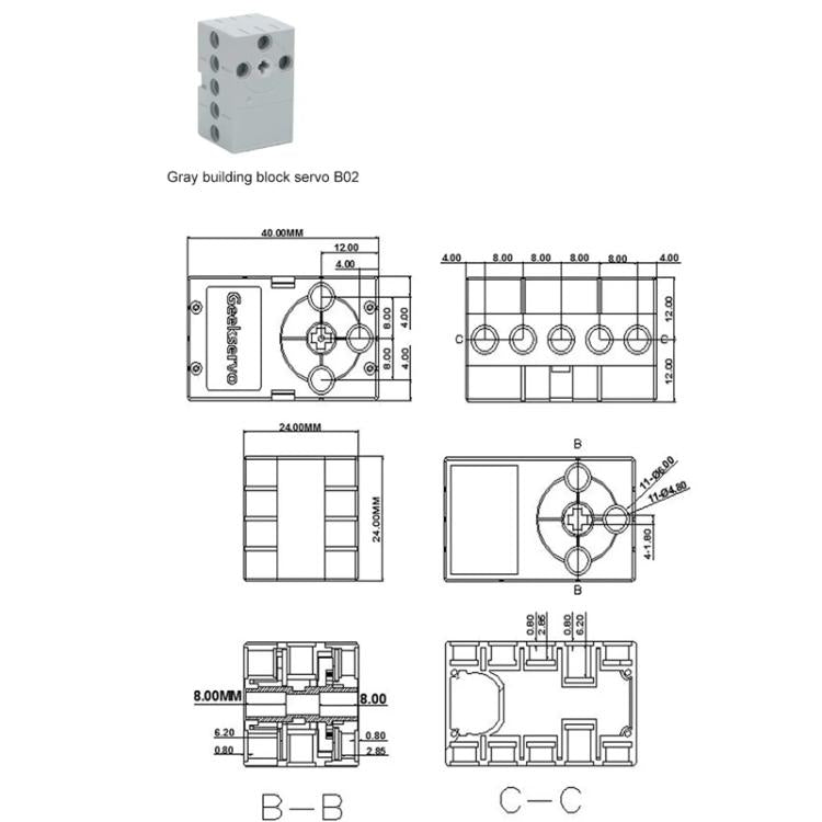 Building Block Servo Gen 1 Programmable Geekservo For DIY Electronic Smart Car - Motor & Controller by buy2fix | Online Shopping UK | buy2fix