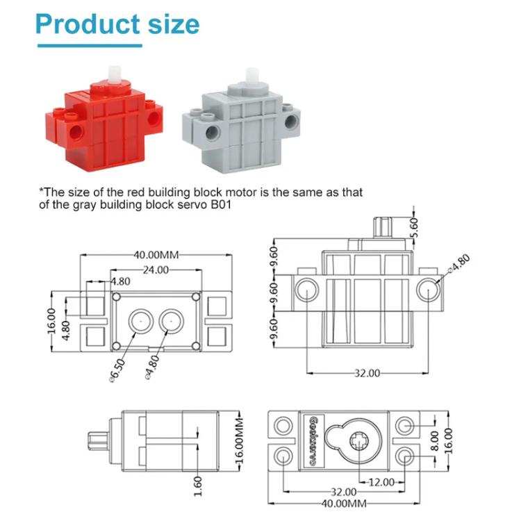 Building Block Servo Gen 2 Programmable Geekservo For DIY Electronic Smart Car - Motor & Controller by buy2fix | Online Shopping UK | buy2fix