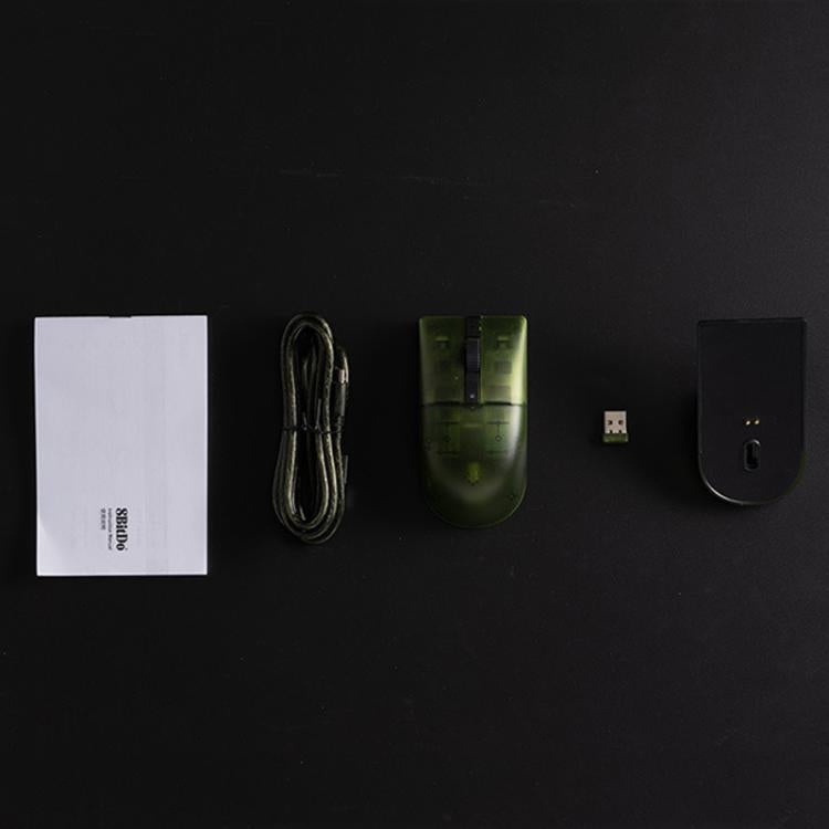 8BitDo Retro R8 Green Translucent Wireless Mouse With Charging Base - Wireless Mice by 8BitDo | Online Shopping UK | buy2fix