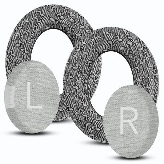 For BOSE NC700 Headphone 1pair Ear Pads Musical Note Design Cloth Ear Cushions(Gray) - Earmuff & Pad by buy2fix | Online Shopping UK | buy2fix