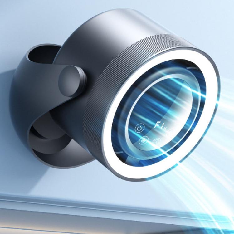 F158 Desktop Mini Multi-Speed Circulating Fan Timed Remote Control Lighted Fan, Style: Gray Plug-In - Electric Fans by buy2fix | Online Shopping UK | buy2fix