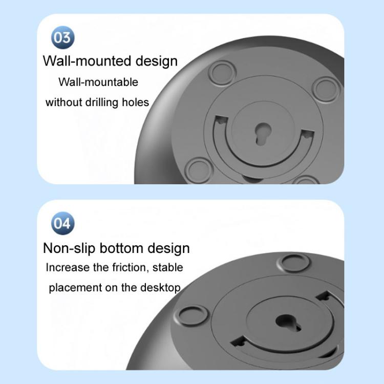 F158 Desktop Mini Multi-Speed Circulating Fan Timed Remote Control Lighted Fan, Style: Gray Plug-In - Electric Fans by buy2fix | Online Shopping UK | buy2fix