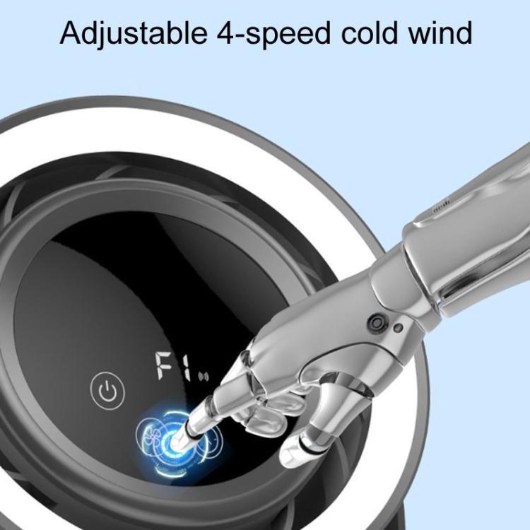 F158 Desktop Mini Multi-Speed Circulating Fan Timed Remote Control Lighted Fan, Style: Gray Plug-In - Electric Fans by buy2fix | Online Shopping UK | buy2fix