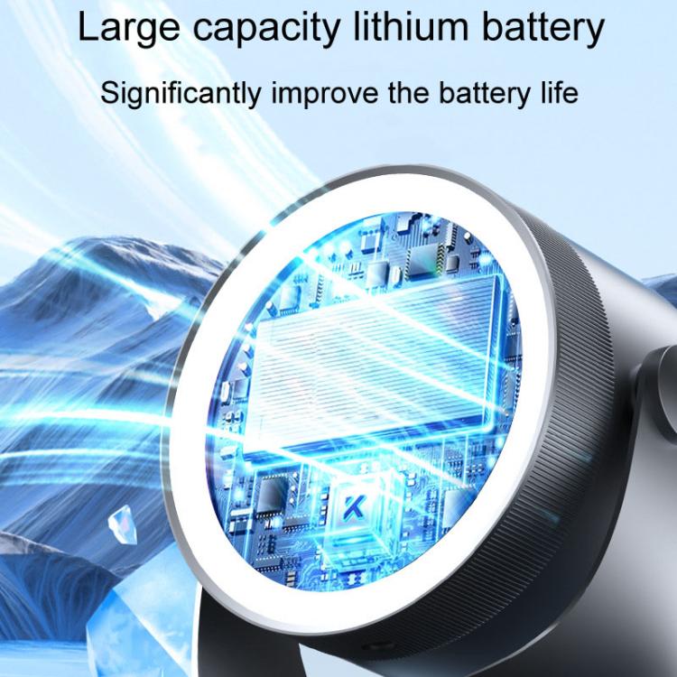 F158 Desktop Mini Multi-Speed Circulating Fan Timed Remote Control Lighted Fan, Style: Gray Plug-In - Electric Fans by buy2fix | Online Shopping UK | buy2fix