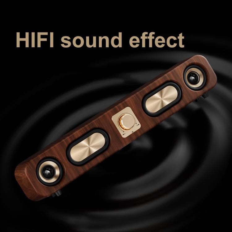 Havit M16 Retro HIFI Stereo Desktop Wireless Bluetooth Speaker(Wood Grain Color) - Desktop Speaker by Havit | Online Shopping UK | buy2fix