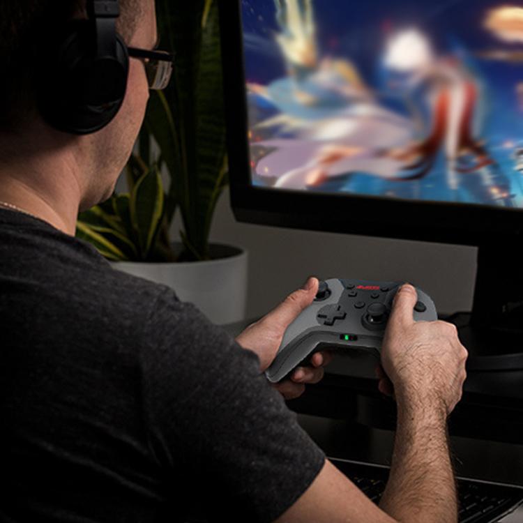 Ajazz AG180 Wireless Bluetooth + Wired Dual Mode Gamepad For Switch / PC / Android / IOS(Blue Red) - Controller Gamepad by Ajazz | Online Shopping UK | buy2fix