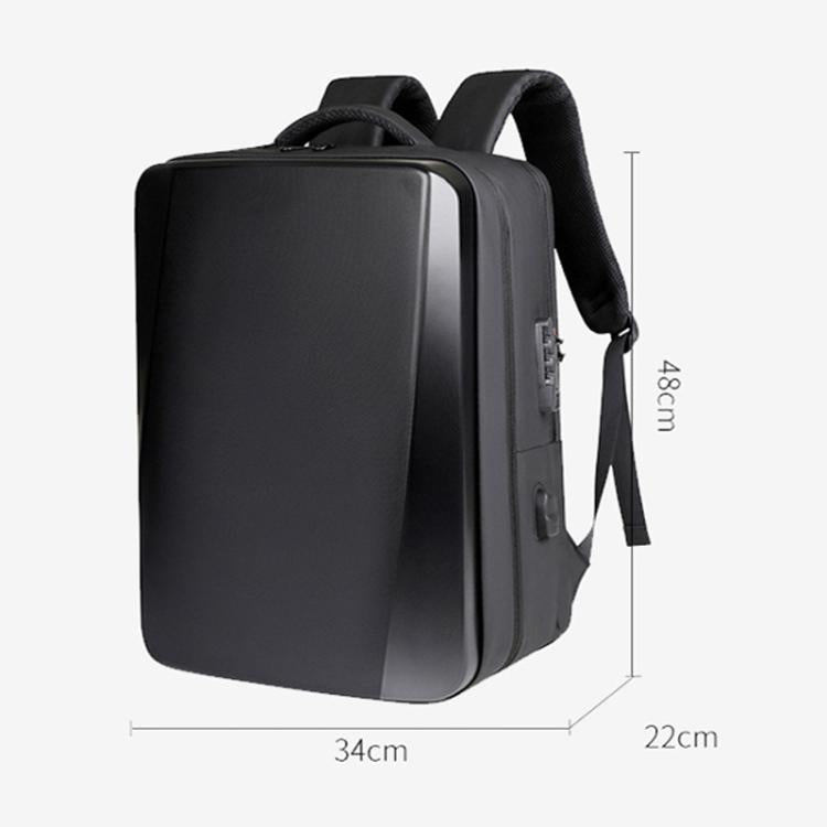 OUMANTU 966 Large-Capacity Waterproof Three-Dimensional Password Lock Laptop Backpack(Black) - Backpack by OUMANTU | Online Shopping UK | buy2fix