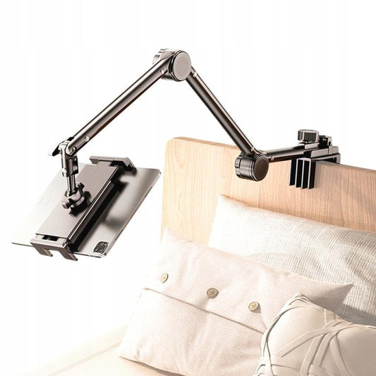3-section Cantilever Phone Tablet Desk Bedside Stand With Foldable Metal Arm For 4-10.2inch - Lazy Bracket by buy2fix | Online Shopping UK | buy2fix