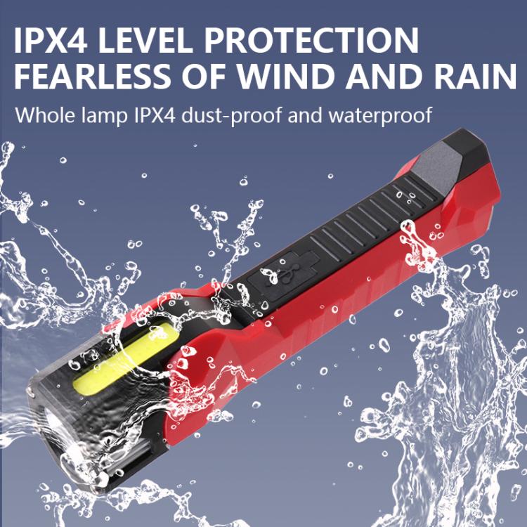 Magnet-Hook COB Rotating Strong Light Emergency Work Light(Red) - Other Tools by buy2fix | Online Shopping UK | buy2fix