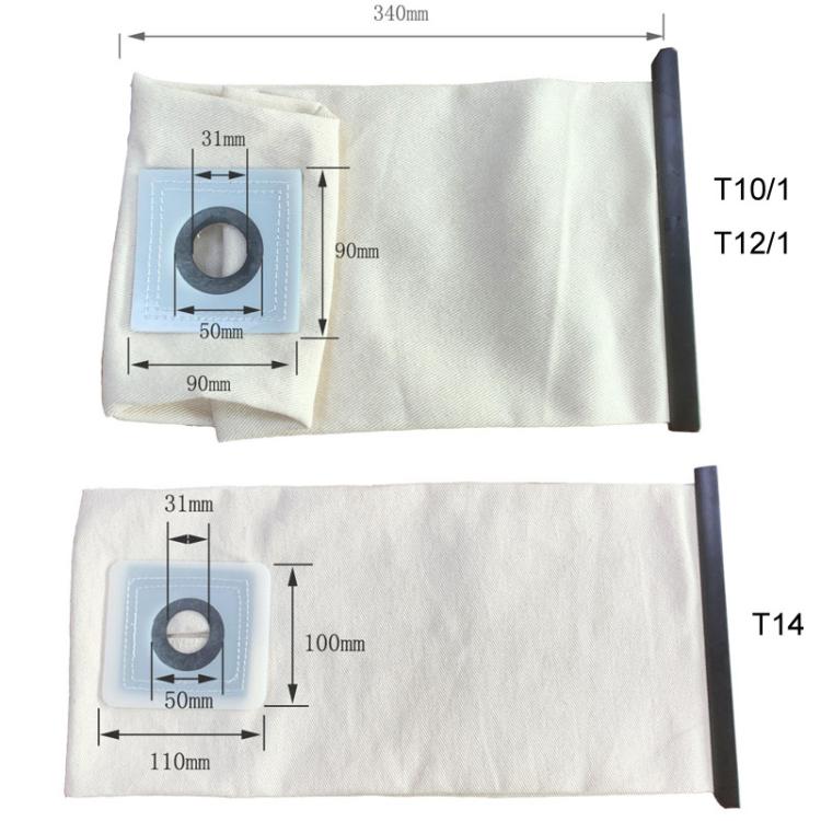 For Karcher T10 / T12 Vacuum Cleaner Filter Bags Reusable Canvas Pocket Bags - For Karcher Accessories by buy2fix | Online Shopping UK | buy2fix
