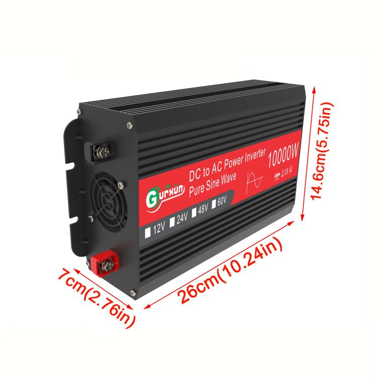 Gurxun 1500W Dual USB Fast Charger Dual Digital Display Pure Sine Wave Inverter, Spec: US Plug 12V To 110V - Pure Sine Wave by Gurxun | Online Shopping UK | buy2fix