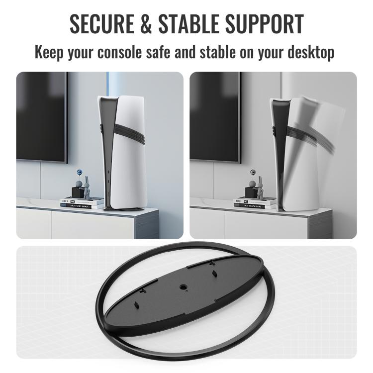 For PS5 / PS5 Slim / PS5 Pro Game Console Desktop Vertical Stand Non-Slip Base(Black) - Holder by buy2fix | Online Shopping UK | buy2fix