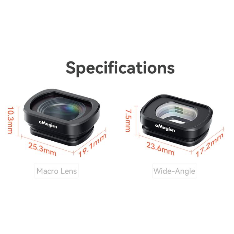 0.72X Wide Lens For DJI Pocket 3 aMagisn Magnetic Filter Accessories - Lens Accessories by aMagisn | Online Shopping UK | buy2fix