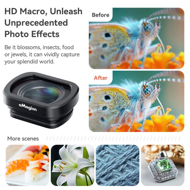 0.72X Wide Lens For DJI Pocket 3 aMagisn Magnetic Filter Accessories - Lens Accessories by aMagisn | Online Shopping UK | buy2fix