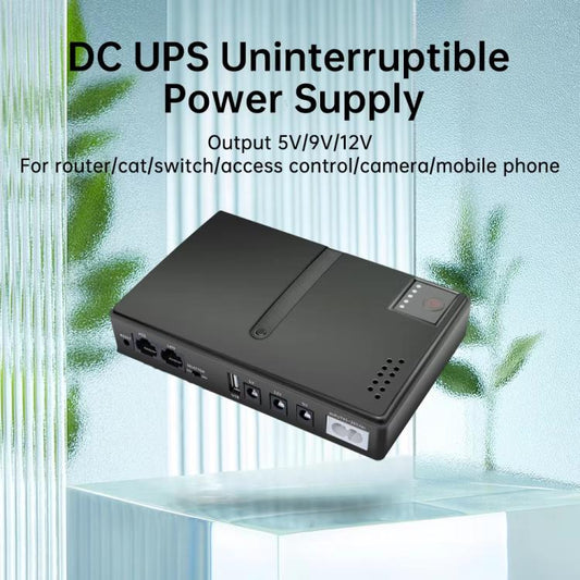 Uninterruptible Power Supply with DC Output 5V/9V/12V for Router, Modem, Security Camera, Mobile Phone EU Plug - Battery Storage Box by buy2fix | Online Shopping UK | buy2fix