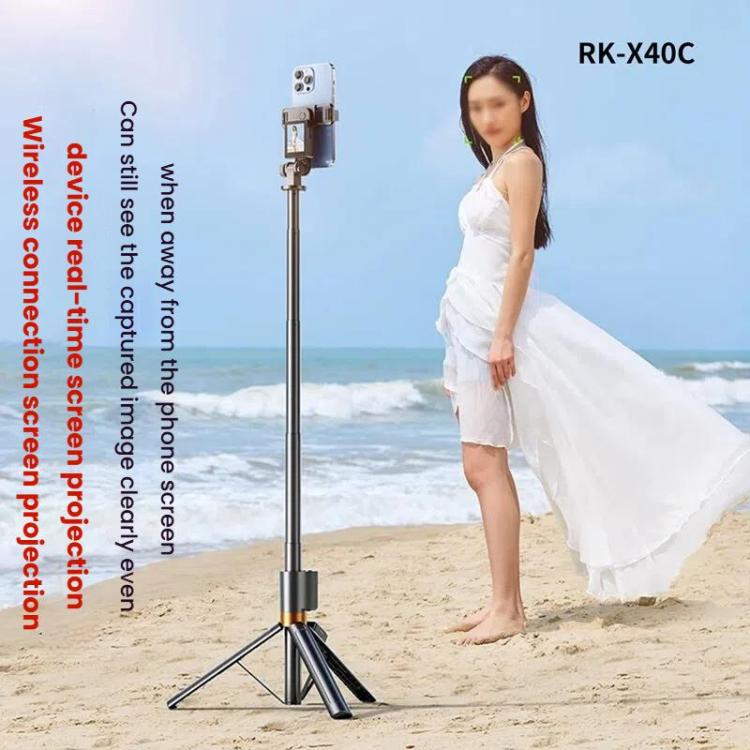 Mobile Phone Screen Mirroring Selfie Stick Real-time Display Mobile Phone Rear Photo Live Tripod Stand(Black) - Selfie Sticks by buy2fix | Online Shopping UK | buy2fix