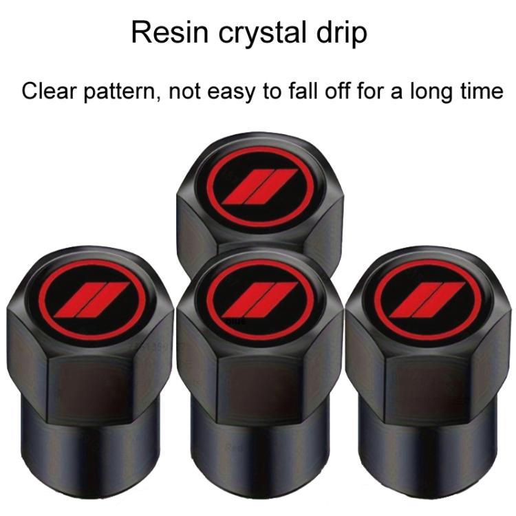 2 Sets Car Modification Aluminum Tire Valve Caps, Style: Blue Logo - Tire Valve Caps by buy2fix | Online Shopping UK | buy2fix