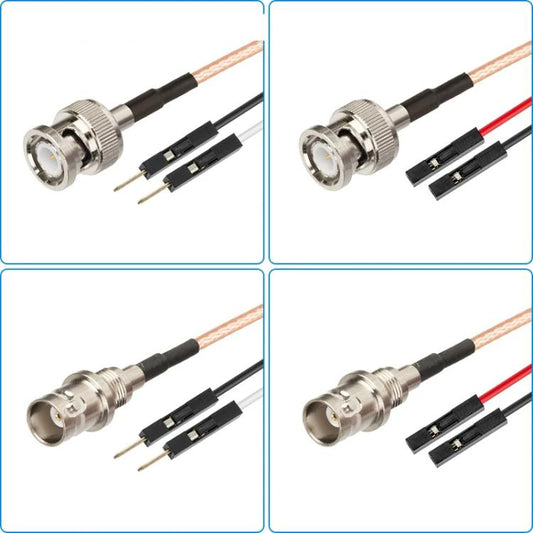 BNC Male To Dual DuPont Male RG316 RF Test Extension Adapter Cable(0.3m) - Connectors by buy2fix | Online Shopping UK | buy2fix