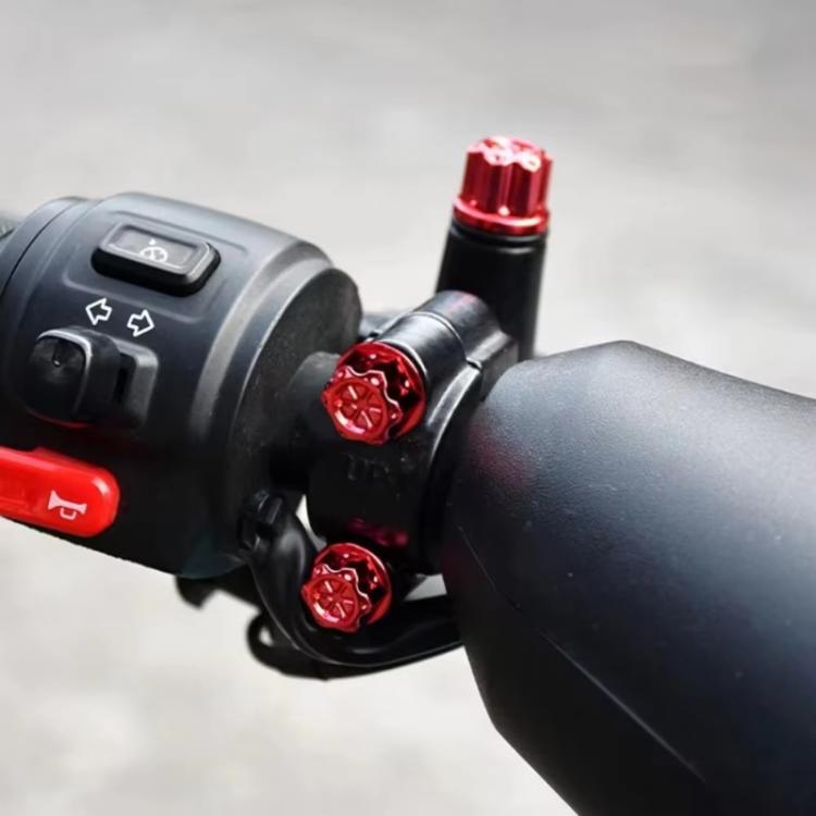 E-Bike Motorcycle Hexagonal Screw Cap Modification Accessories Electroplated Burned Titanium Screw Decoration(Red) - Ornamental Parts by buy2fix | Online Shopping UK | buy2fix