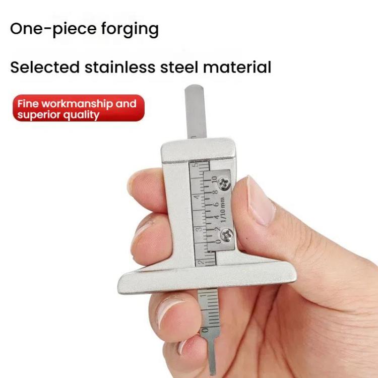 0-50mm Stainless Steel Tire Tread Depth Gauge(A1286) - Other Tools by buy2fix | Online Shopping UK | buy2fix