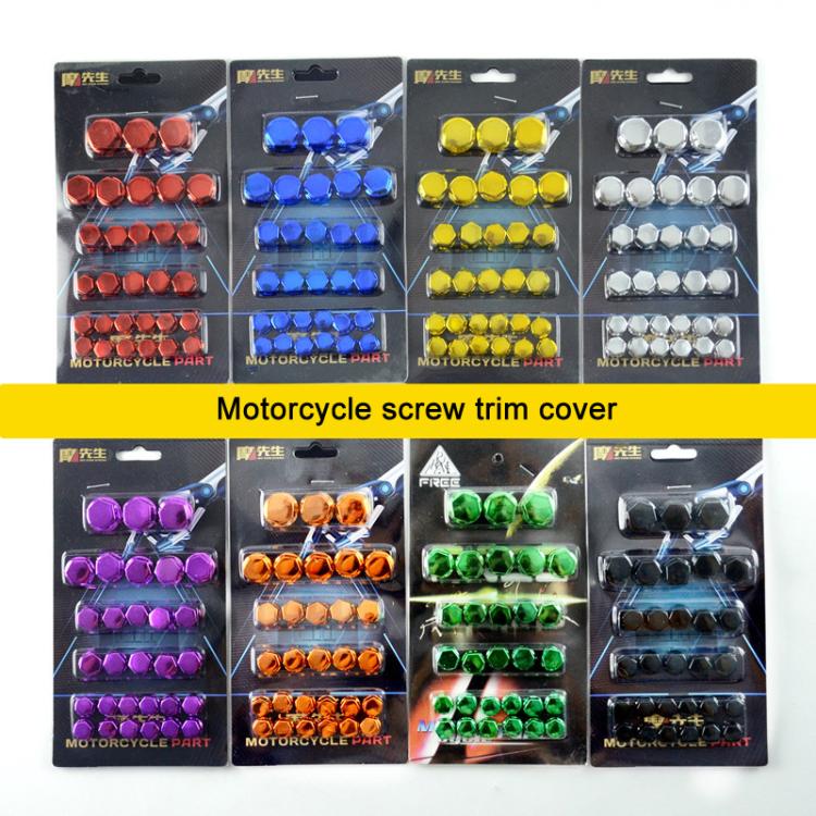Motorcycle Modification Parts Screw Cap Decorative Parts Scooter Engine Screw Nut Cap Cover(Orange) - Ornamental Parts by buy2fix | Online Shopping UK | buy2fix