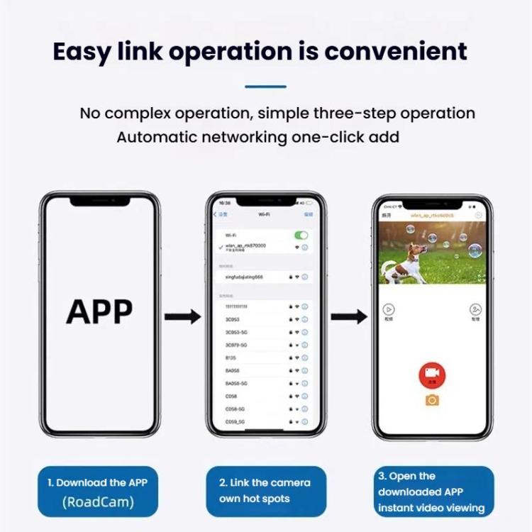 Pet Recorder With Collar Cat Dog View Camera, Size: WiFi With 64G Memory Card(White) - Video Cameras by buy2fix | Online Shopping UK | buy2fix