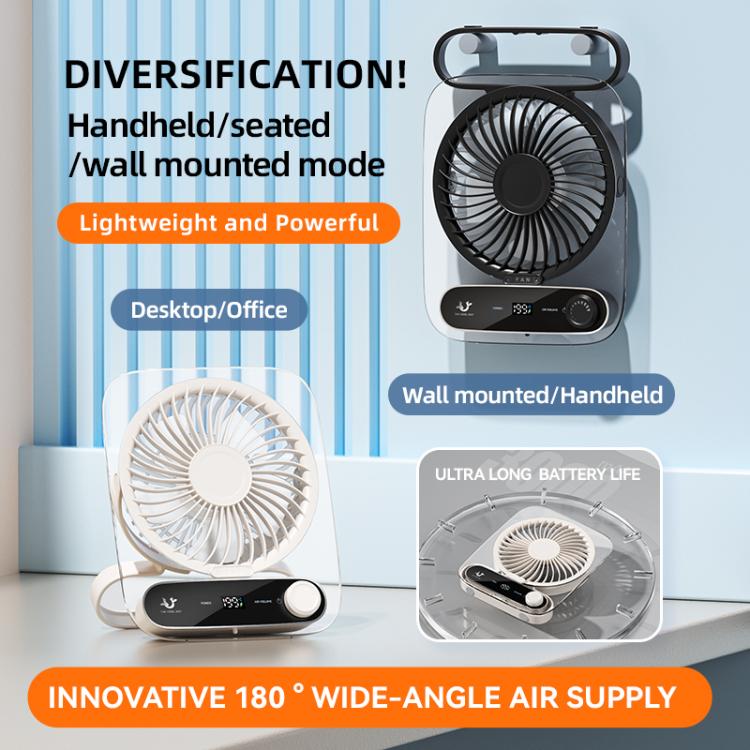 199-speed Desktop wall-mounted Fan With Handle & Light Built-in Aromatherapy Cotton(Clear Pink) - Electric Fans by buy2fix | Online Shopping UK | buy2fix