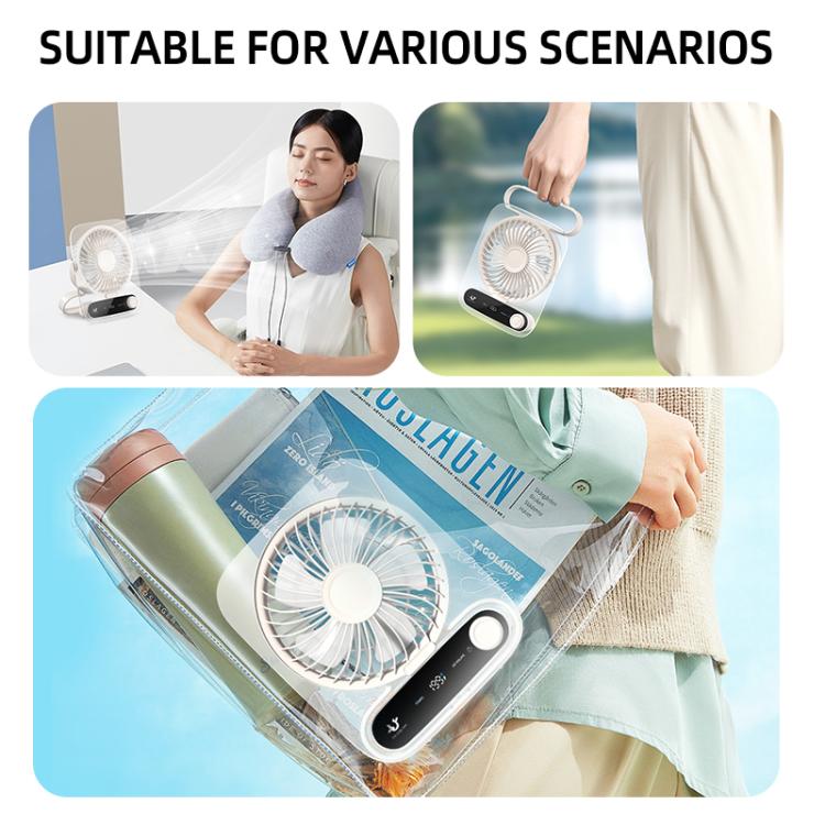 199-speed Desktop wall-mounted Fan With Handle & Light Built-in Aromatherapy Cotton(Clear Pink) - Electric Fans by buy2fix | Online Shopping UK | buy2fix