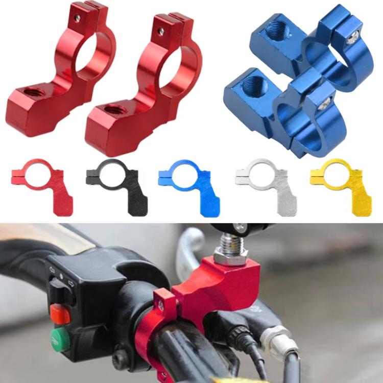 Motorcycle Modified Rear View Mirror Bracket Holder Clamp E-Bike Mirror Mount Reflector Clamp(Dark Blue) - Side Mirrors by buy2fix | Online Shopping UK | buy2fix