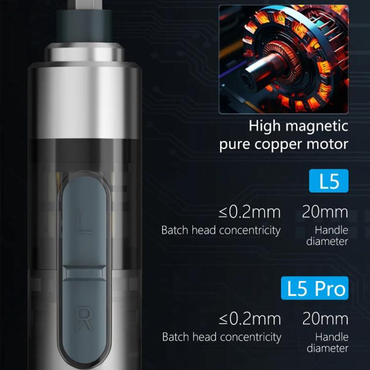 MaAnt L5Pro With 24 Batches Multi-Function Small Electric Screwdriver Set For Mobile Phone Repair - Screwdriver Set by MaAnt | Online Shopping UK | buy2fix