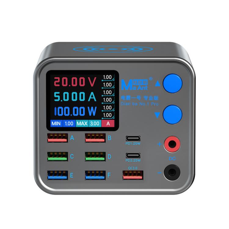 MaAnt DianBa No.1 Pro Multi-port Charger 9-ports With Digital Display Power Wireless Charger EU Plug - Power Supply by MaAnt | Online Shopping UK | buy2fix