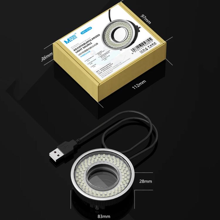 MaAnt MY-038 Cell Phone Repair Microscope Ring Polarized LED Light Source Lamps 96 Beads Anti-Glare Fill Lights - Microscope Magnifier Series by MaAnt | Online Shopping UK | buy2fix