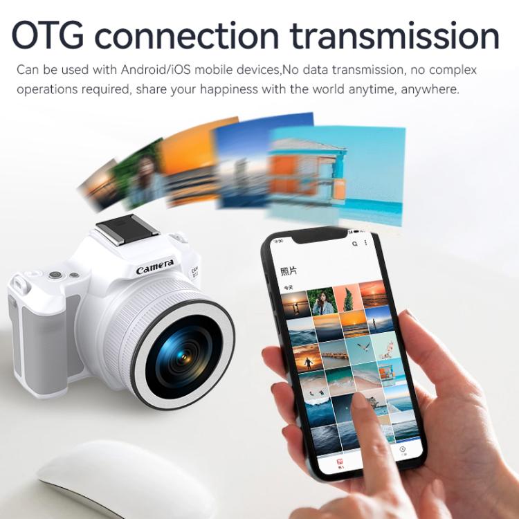 48 Million Pixel 2K Ultra HD Mini Digital Portable Camera, Color: White+Fill Light - Video Cameras by buy2fix | Online Shopping UK | buy2fix