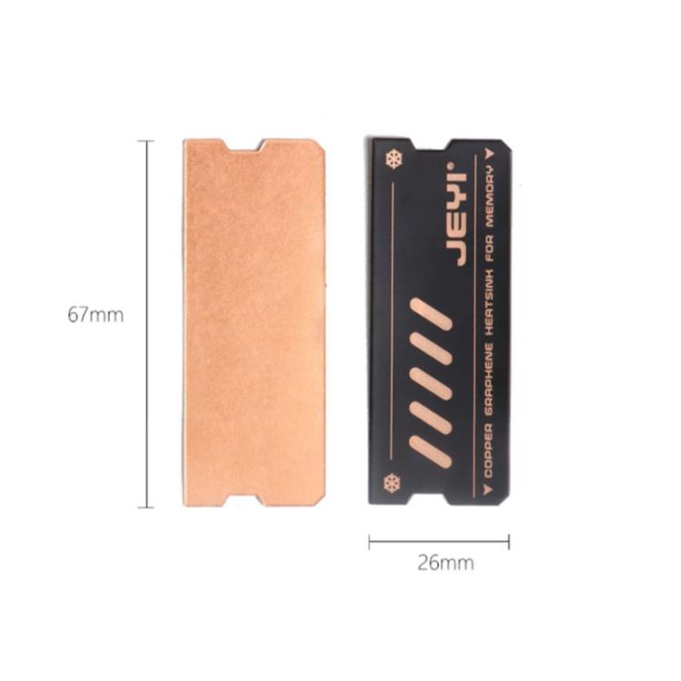 2pcs /Pack JEYI Pure Copper Graphene Laptop Memory Heatsink Radiator for DDR5 DDR4 DDR3(NB-CG) - Cooling Pads by JEYI | Online Shopping UK | buy2fix