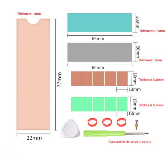 JEYI icopper-One M.2 2280 NVME SSD Pure Copper Heatsink Radiator For Laptops / PCs - Hard Drive Bags & Cases by JEYI | Online Shopping UK | buy2fix