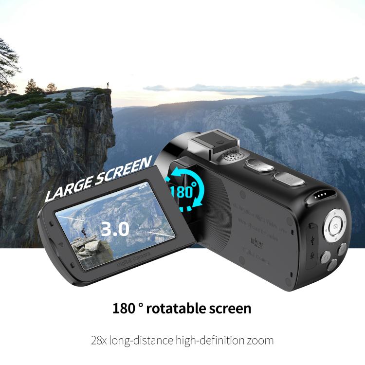 WiFi HD 4K Lightless Colorful Night Vision Digital Video Camera, Color: Black 4pcs /Set - Video Cameras by buy2fix | Online Shopping UK | buy2fix