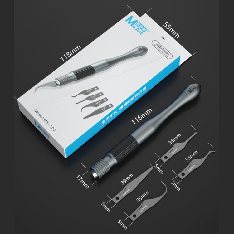MaAnt MY-102 4 In 1 Blade Pry IC / CPU Hard Disk Blade Cell Phone Motherboard Repair Scraping Gum Degumming Tools - Crowbar by MaAnt | Online Shopping UK | buy2fix