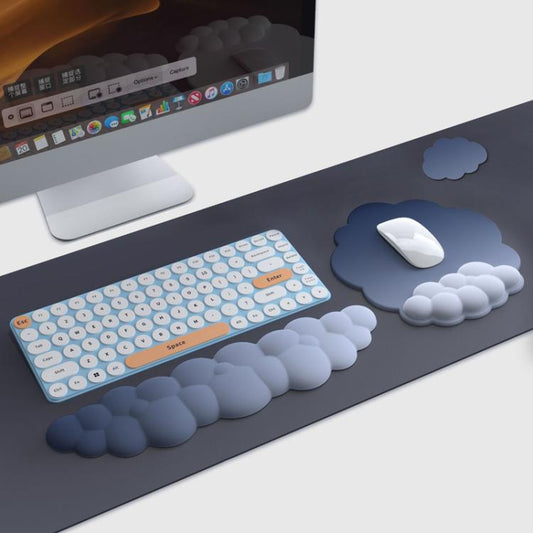 3pcs / Set Cloudy Gradient Memory Foam Silicone Wrist And Keyboard Mouse Pad, Style: Model 3 - Mouse Pads by buy2fix | Online Shopping UK | buy2fix