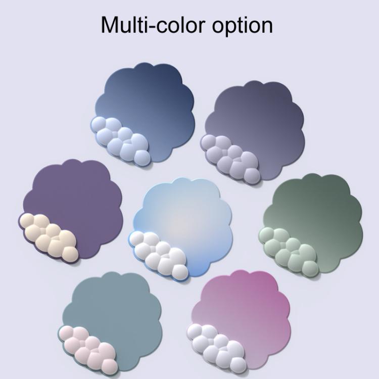 3pcs / Set Cloudy Gradient Memory Foam Silicone Wrist And Keyboard Mouse Pad, Style: Green - Mouse Pads by buy2fix | Online Shopping UK | buy2fix