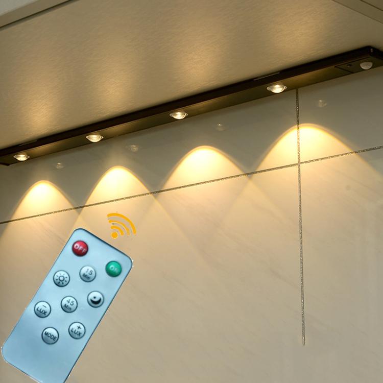 30cm Rechargeable Motion Sensor Light Bar Cabinet Wardrobe Lamp With Remote Control(Black) - Sensor LED Lights by buy2fix | Online Shopping UK | buy2fix