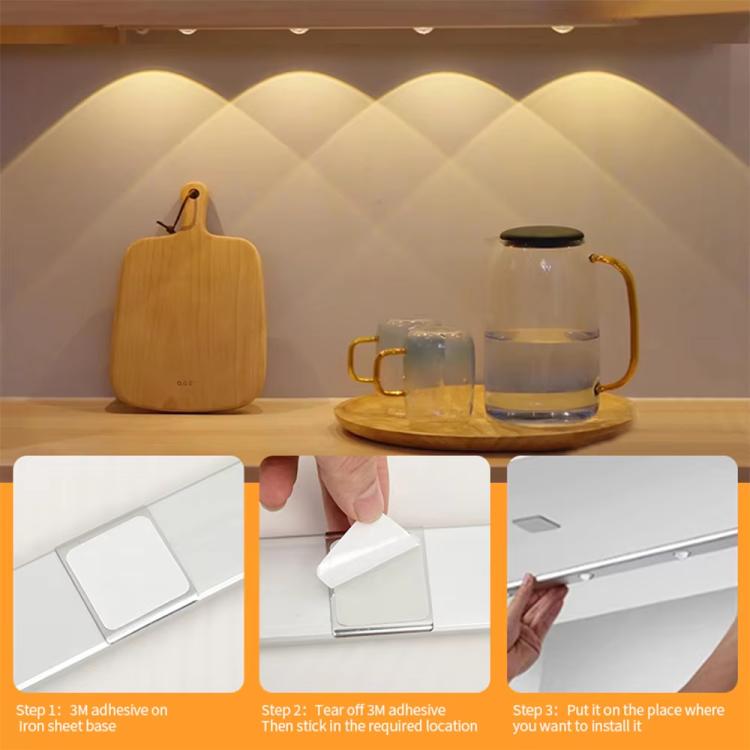 30cm Rechargeable Motion Sensor Light Bar Cabinet Wardrobe Lamp With Remote Control(Black) - Sensor LED Lights by buy2fix | Online Shopping UK | buy2fix