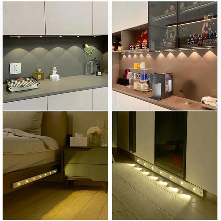 30cm Rechargeable Motion Sensor Light Bar Cabinet Wardrobe Lamp With Remote Control(Black) - Sensor LED Lights by buy2fix | Online Shopping UK | buy2fix