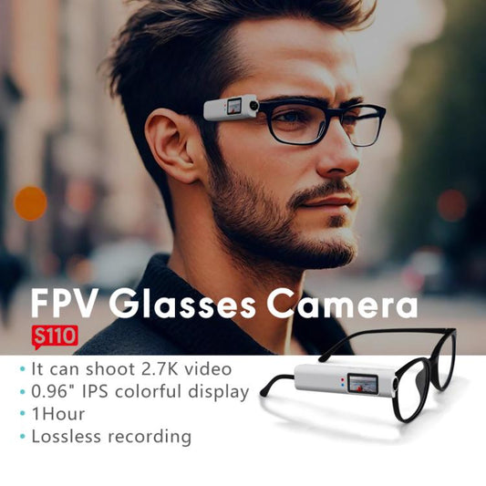 HD 2.7K FPV Eyeglasses Camera 0.96 inch IPS Color Screen Convenient Shooting - Video Cameras by buy2fix | Online Shopping UK | buy2fix